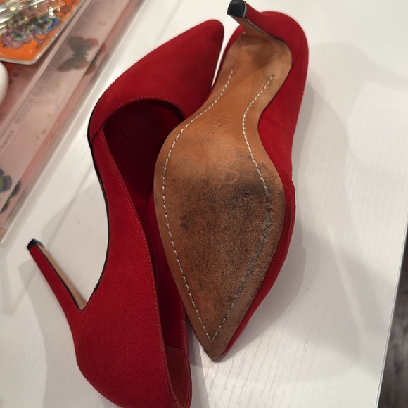 (2 for $22 bundle!) Alice & Olivia Red Women's Heels Size 37 (Size 6) - Picture 5 of 6